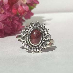 Beautiful Solid Silver Rings with Natural Gemstones (style 4) - £19.99