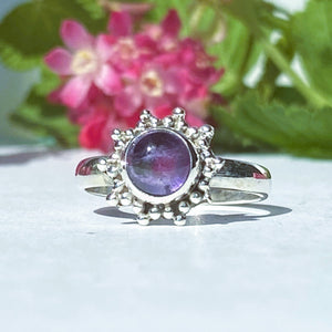 Beautiful Solid Silver Rings with Natural Gemstones (style 8) - £19.99