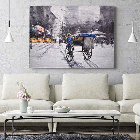Printed Wall Art on Canvas - Rickshaw