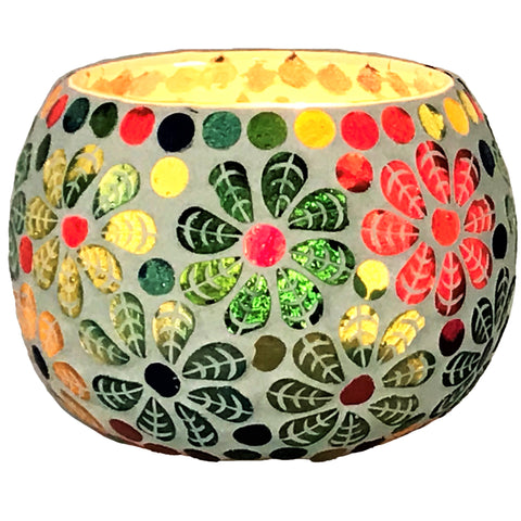 Mosaic Glass Tea Light Holders - Hand Crafted