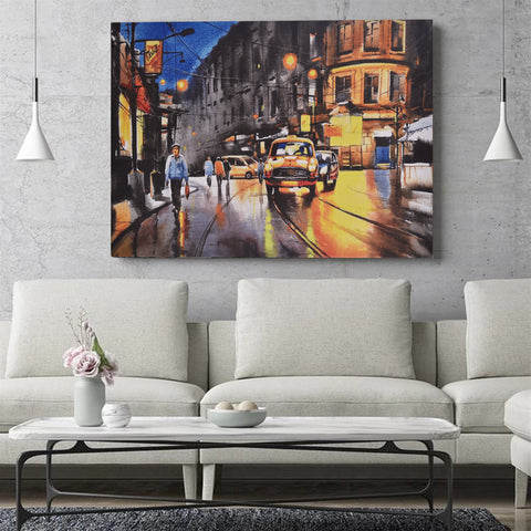 Printed Wall Art on Canvas - Taxi