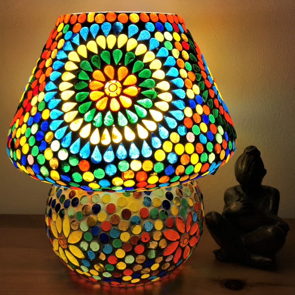 Mosaic Glass Table Lamp - Hand Crafted
