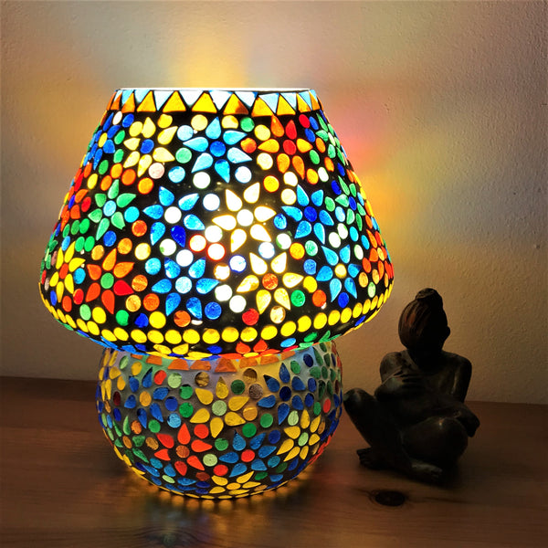 Mosaic Glass Table Lamp - Hand Crafted
