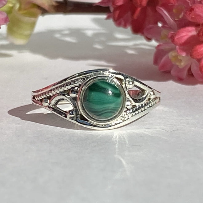 Beautiful Solid Silver Rings with Natural Gemstones (style 1) - £19.99
