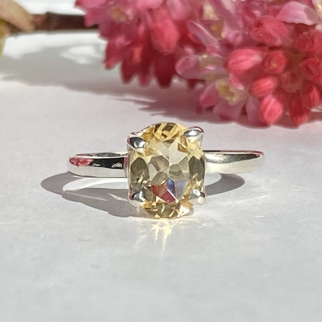 Beautiful Solid Silver Rings with Natural Gemstones (style 2) - £19.99