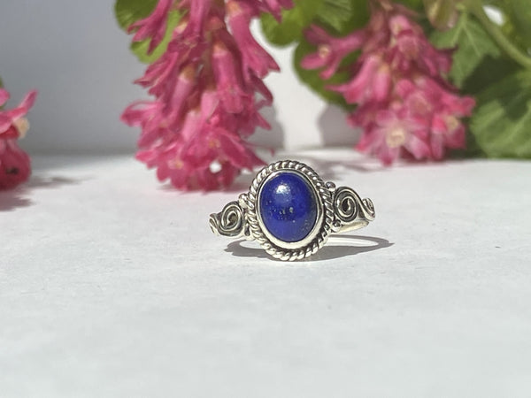 Elegant Solid Sterling Silver Rings with Semi-Precious (Chakra) Gemstones - Style 6