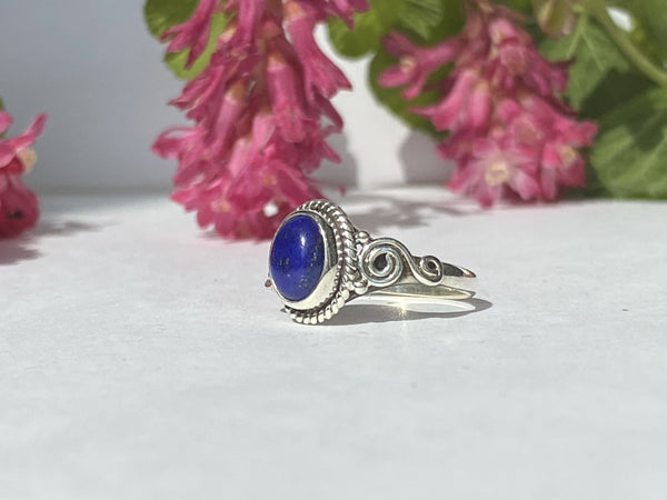 Elegant Solid Sterling Silver Rings with Semi-Precious (Chakra) Gemstones - Style 6