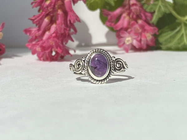 Elegant Solid Sterling Silver Rings with Semi-Precious (Chakra) Gemstones - Style 6