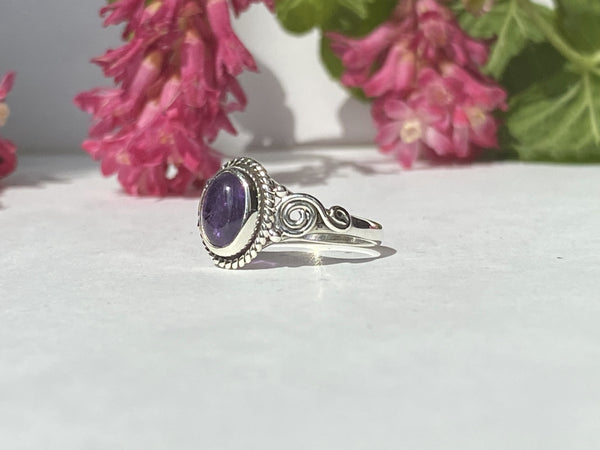 Elegant Solid Sterling Silver Rings with Semi-Precious (Chakra) Gemstones - Style 6