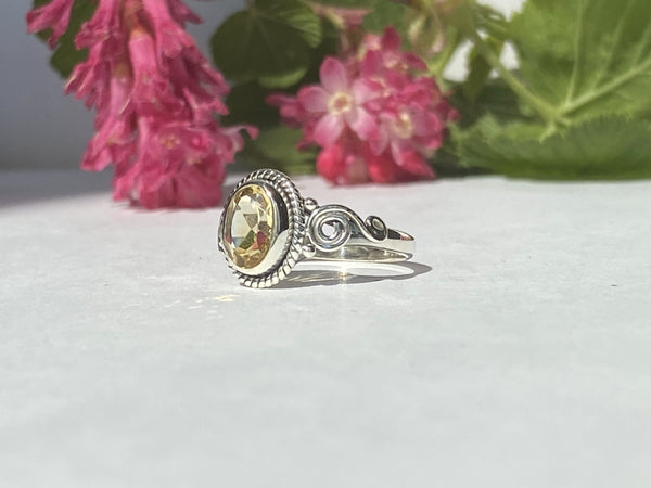 Elegant Solid Sterling Silver Rings with Semi-Precious (Chakra) Gemstones - Style 6