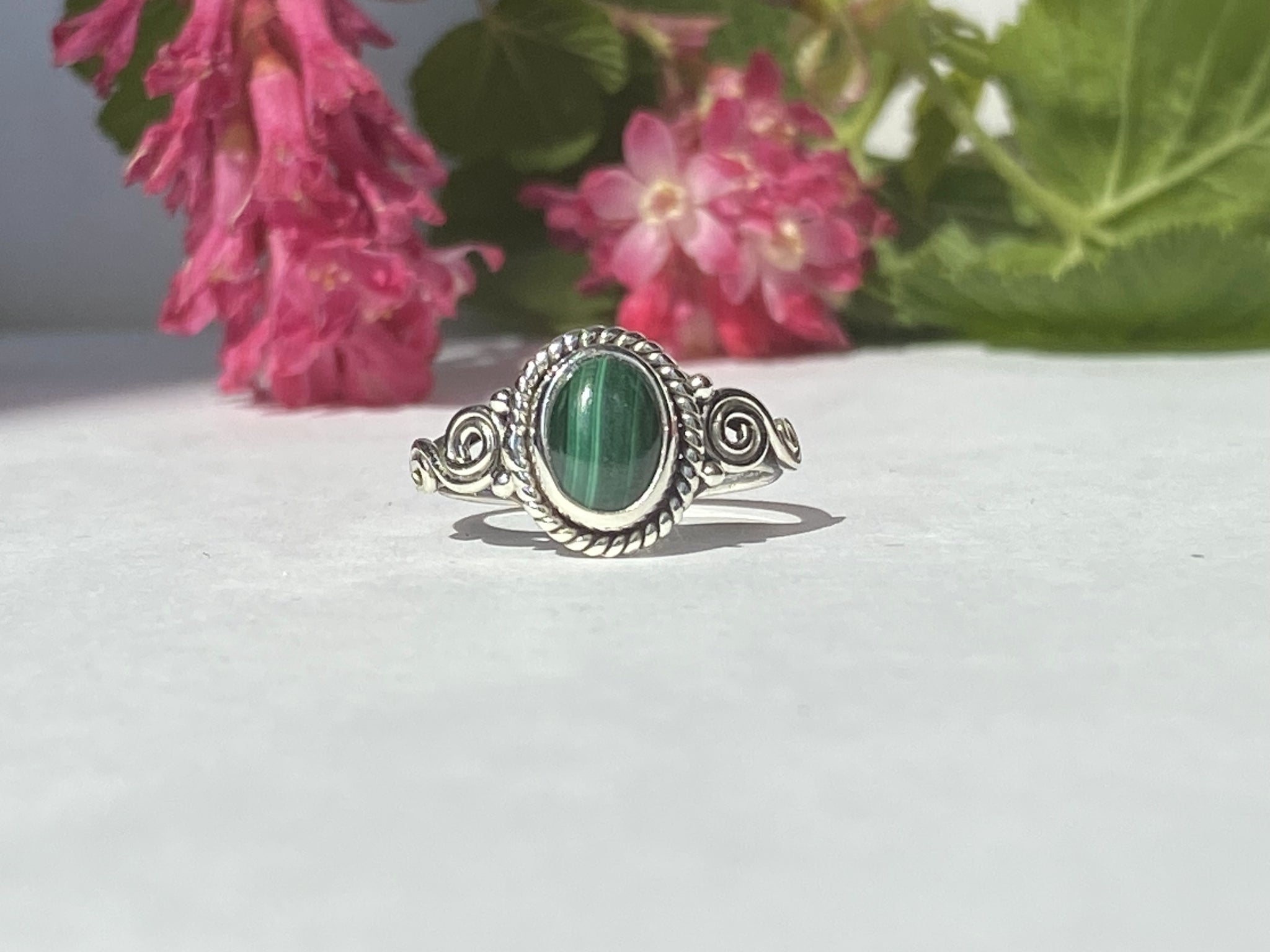 Elegant Solid Sterling Silver Rings with Semi-Precious (Chakra) Gemstones - Style 6