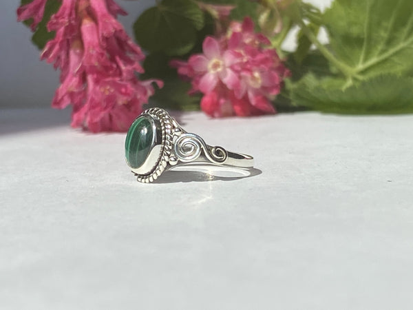 Elegant Solid Sterling Silver Rings with Semi-Precious (Chakra) Gemstones - Style 6