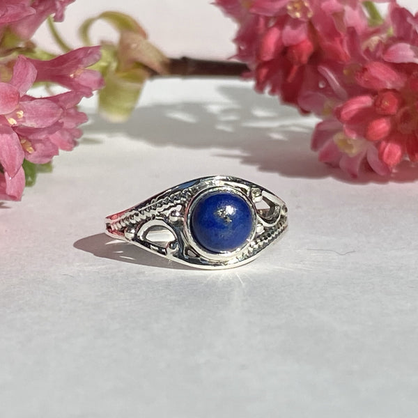 Elegant Solid Sterling Silver Rings with Semi-Precious (Chakra) Gemstones - Style 1