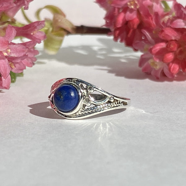 Elegant Solid Sterling Silver Rings with Semi-Precious (Chakra) Gemstones - Style 1