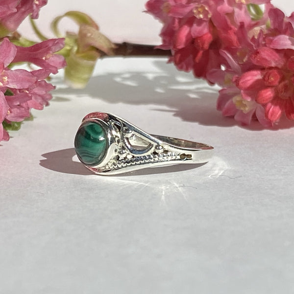 Elegant Solid Sterling Silver Rings with Semi-Precious (Chakra) Gemstones - Style 1