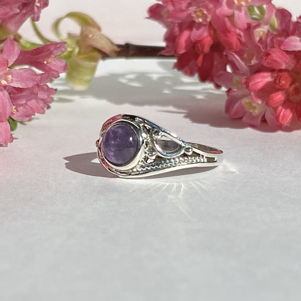 Elegant Solid Sterling Silver Rings with Semi-Precious (Chakra) Gemstones - Style 1