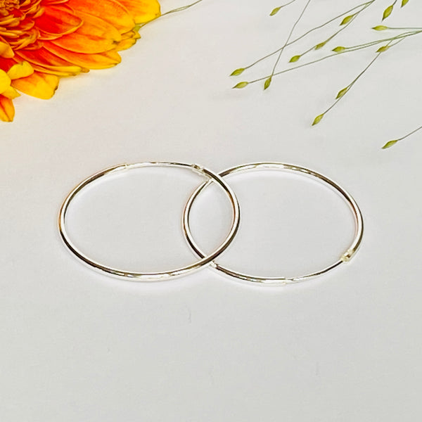 Beautiful Solid Silver Hoop Earrings