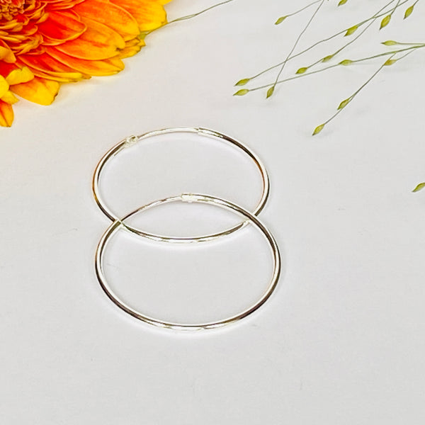 Beautiful Solid Silver Hoop Earrings