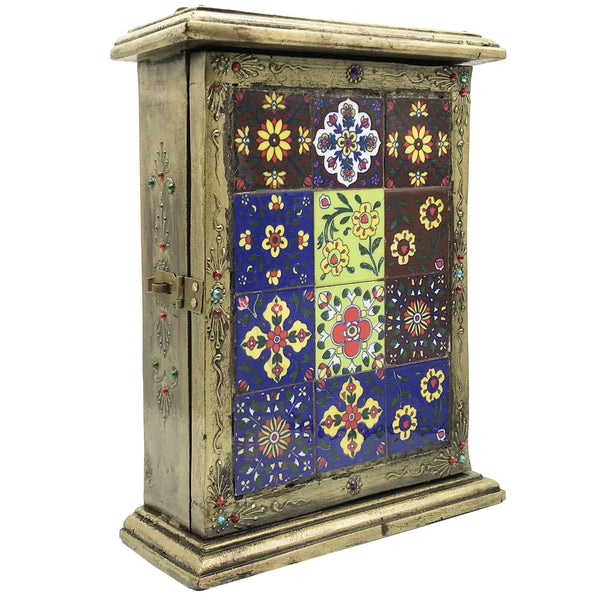 Metal Key Holder Cabinet - Hand Crafted and Hand Painted