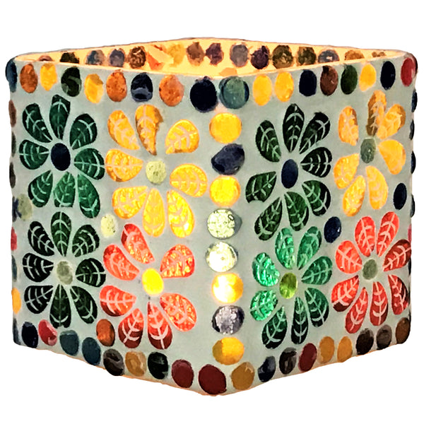 Mosaic Glass Tea Light Holders - Hand Crafted