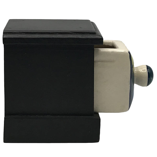 Set of 3 - Wood and Ceramic Single Drawers