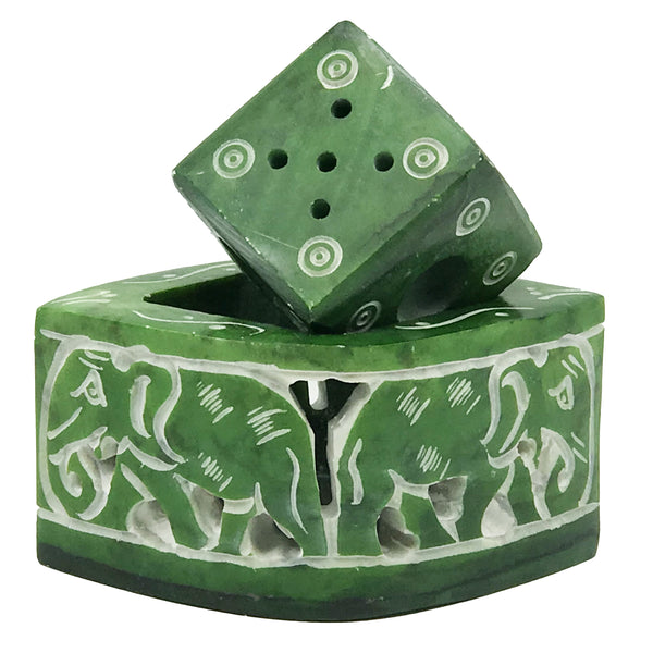 Candle/Incense Holder - Green