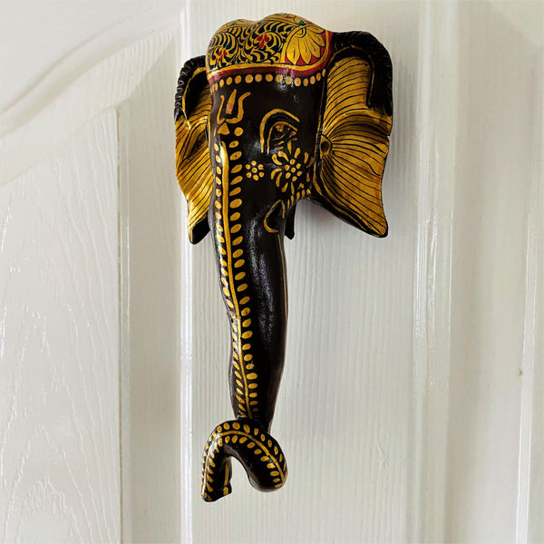 Wall Hanging Elephant Head - Hand Crafted and Hand Painted