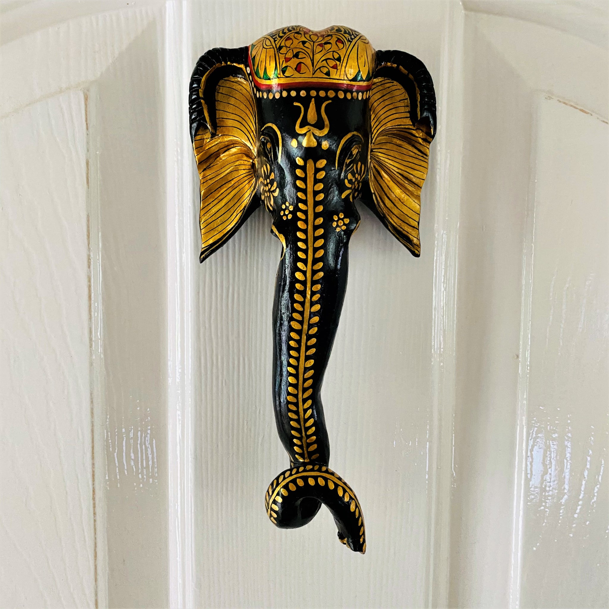Wall Hanging Elephant Head - Hand Crafted and Hand Painted