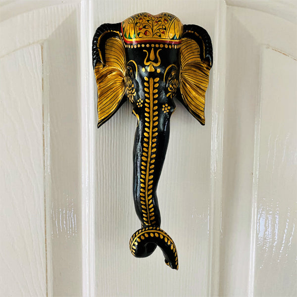 Wall Hanging Elephant Head - Hand Crafted and Hand Painted