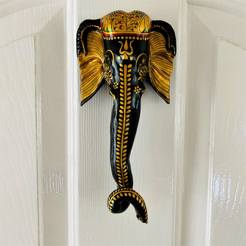 Wall Hanging Elephant Head - Hand Crafted and Hand Painted