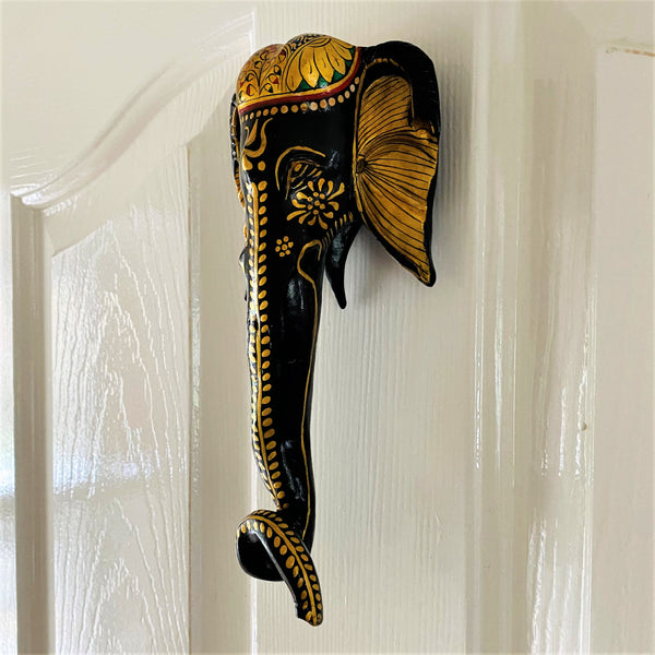 Wall Hanging Elephant Head - Hand Crafted and Hand Painted