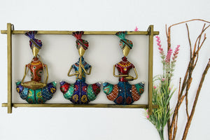 Metal Wall Art - Trio Indian Musicians
