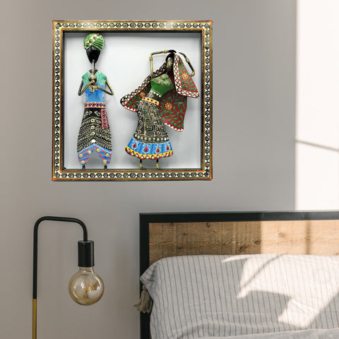 Metal Wall Art - Indian Musician and Dancer